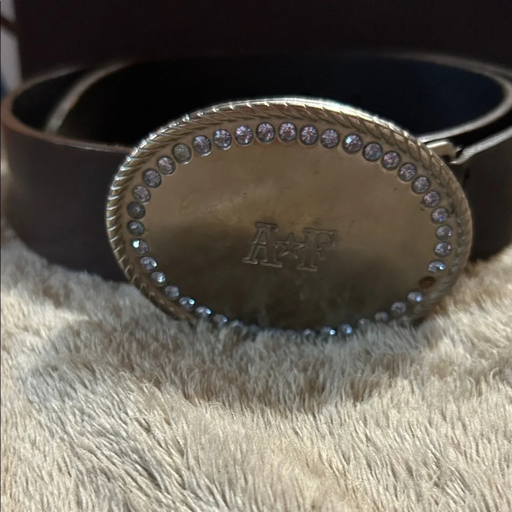 Vintage Abercrombie and Fitch brown leather Belt. Made in Italy - Picture 1 of 2